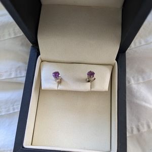 Purple quartz earrings